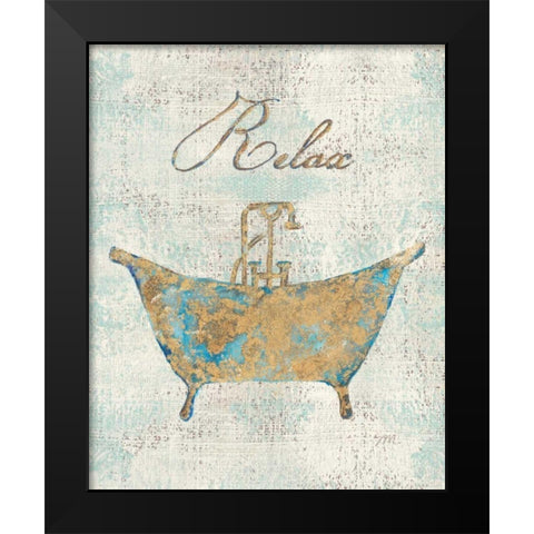 Relax Black Modern Wood Framed Art Print by Mousseau, Studio