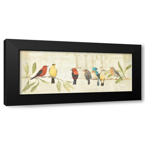 Adoration of the Magpie Panel II Black Modern Wood Framed Art Print with Double Matting by Tillmon, Avery
