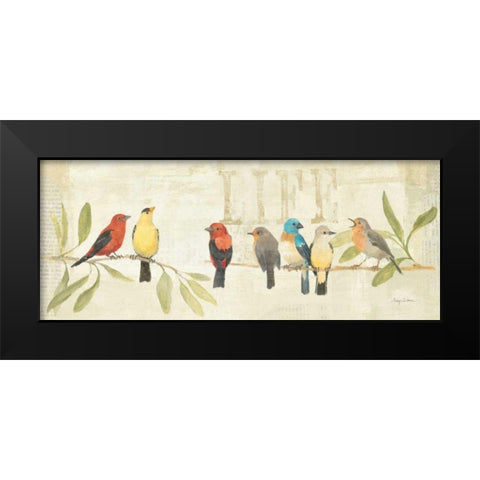 Adoration of the Magpie Panel II Black Modern Wood Framed Art Print by Tillmon, Avery