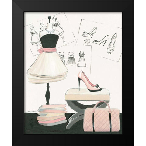 Dress Fitting I Black Modern Wood Framed Art Print by Fabiano, Marco