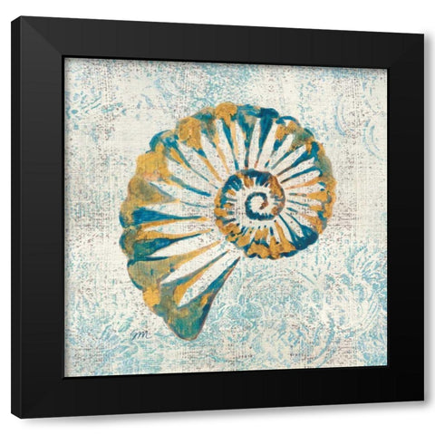 Coastal Beauty  II Black Modern Wood Framed Art Print with Double Matting by Mousseau, Studio