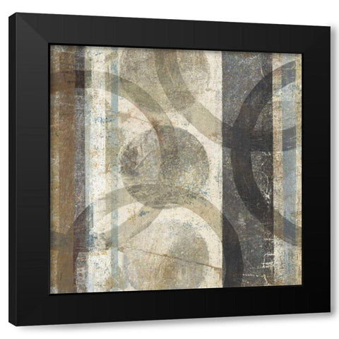 Raku II Black Modern Wood Framed Art Print by Wild Apple Portfolio