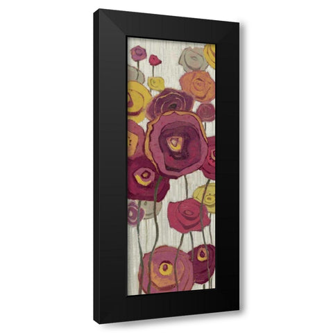 Lemongrass in Plum Panel I Black Modern Wood Framed Art Print by Novak, Shirley