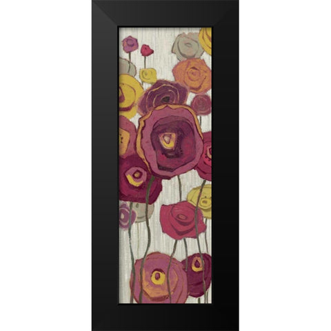 Lemongrass in Plum Panel I Black Modern Wood Framed Art Print by Novak, Shirley