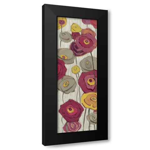 Lemongrass in Plum Panel II Black Modern Wood Framed Art Print by Novak, Shirley