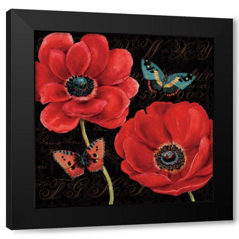 Petals and Wings II Special Black Modern Wood Framed Art Print by Brissonnet, Daphne
