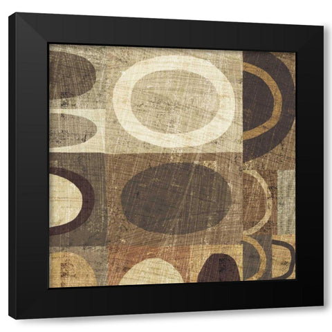 Modern Geometric Neutral II Black Modern Wood Framed Art Print by Mullan, Michael