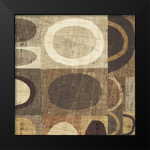 Modern Geometric Neutral II Black Modern Wood Framed Art Print by Mullan, Michael