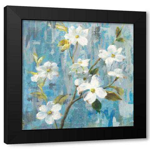Graceful Magnolia I Black Modern Wood Framed Art Print with Double Matting by Nai, Danhui