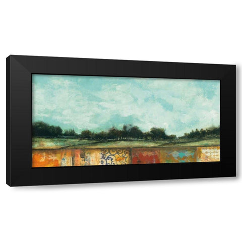 Everywhere Black Modern Wood Framed Art Print by Warrick, Cheryl