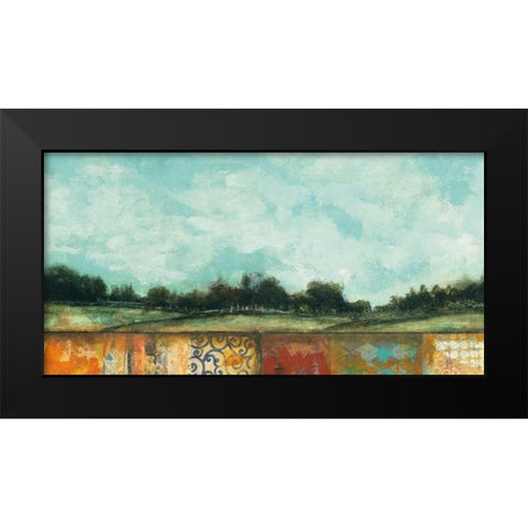 Everywhere Black Modern Wood Framed Art Print by Warrick, Cheryl