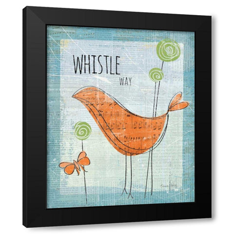 Whistle Way Black Modern Wood Framed Art Print by Aldrich, Belinda