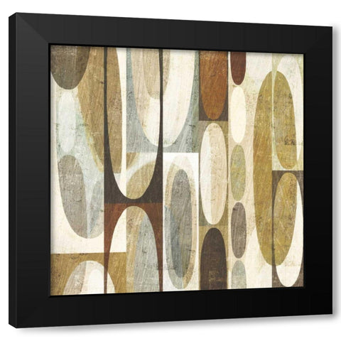 Mod Pods Black Modern Wood Framed Art Print with Double Matting by Mullan, Michael