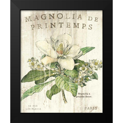 Magnolia de Printemps Black Modern Wood Framed Art Print by Schlabach, Sue