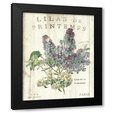 Lilas de Printemps Black Modern Wood Framed Art Print by Schlabach, Sue