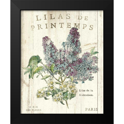 Lilas de Printemps Black Modern Wood Framed Art Print by Schlabach, Sue