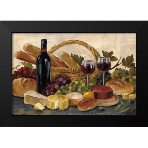 Tuscan Evening Wine Crop Black Modern Wood Framed Art Print by Vassileva, Silvia