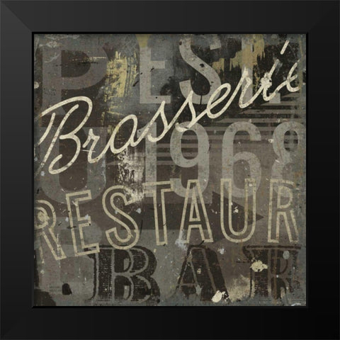 Restaurant Sign I Black Modern Wood Framed Art Print by Mullan, Michael