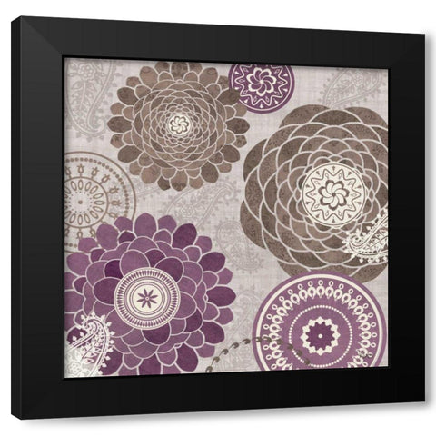 Gray Garden Melody II Black Modern Wood Framed Art Print with Double Matting by Charron, Veronique