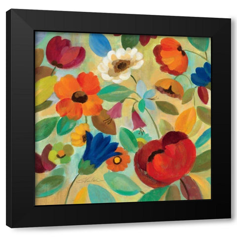Summer Floral IV Black Modern Wood Framed Art Print by Vassileva, Silvia