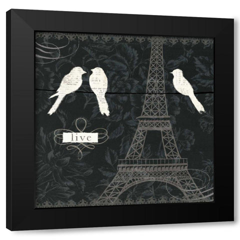 Love Paris I Black Modern Wood Framed Art Print by Adams, Emily