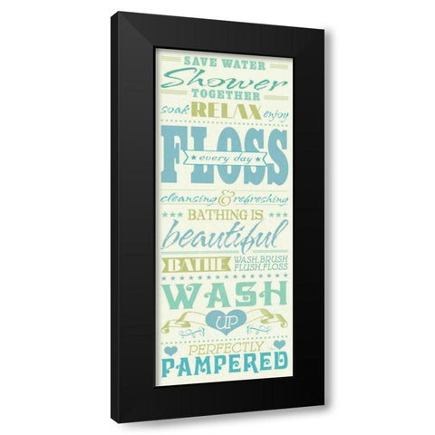 Wash Up IV Black Modern Wood Framed Art Print by Pela Studio