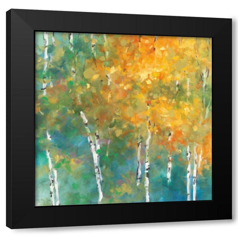 Confetti II Black Modern Wood Framed Art Print with Double Matting by Purinton, Julia