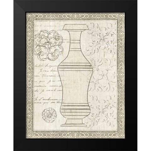 Restoration Period Urn I Black Modern Wood Framed Art Print by Wild Apple Portfolio
