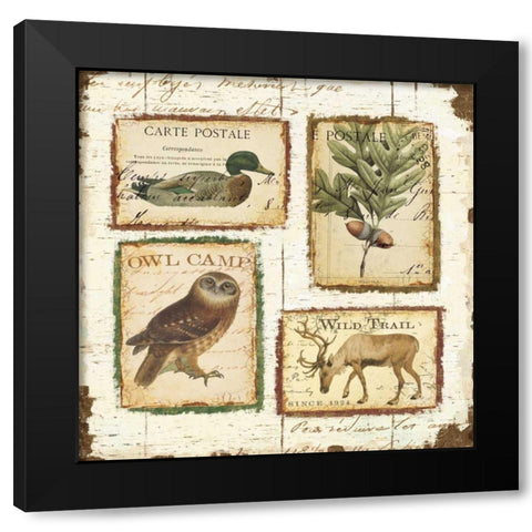 Lodge Memories I Black Modern Wood Framed Art Print by Pela