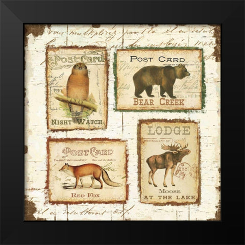 Lodge Memories II Black Modern Wood Framed Art Print by Pela