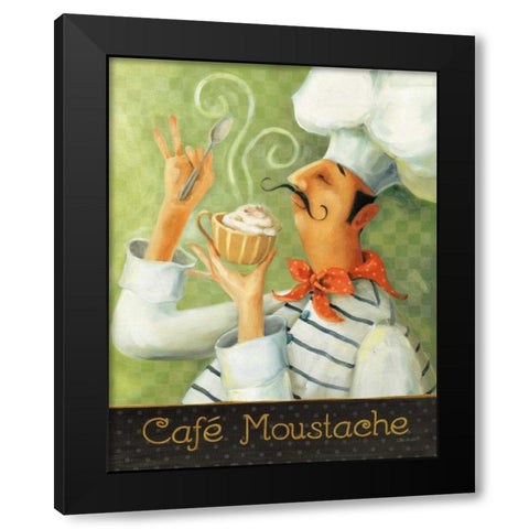 Cafe Moustache II Black Modern Wood Framed Art Print by Audit, Lisa