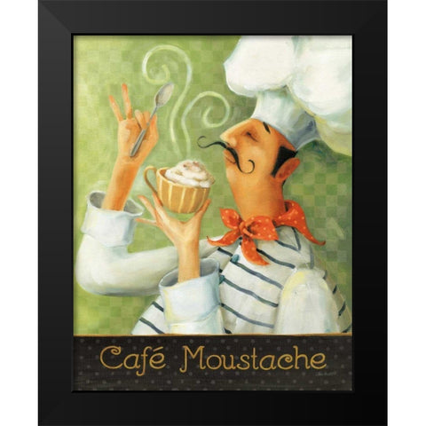 Cafe Moustache II Black Modern Wood Framed Art Print by Audit, Lisa