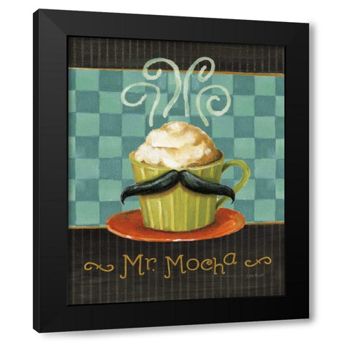 Cafe Moustache V Black Modern Wood Framed Art Print with Double Matting by Audit, Lisa