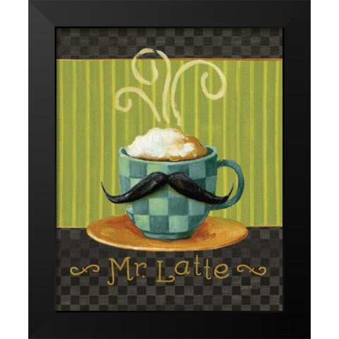 Cafe Moustache VI Black Modern Wood Framed Art Print by Audit, Lisa