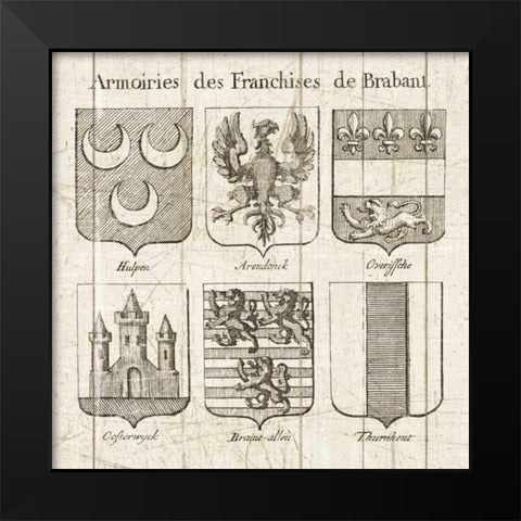 Restoration Period French Armory II Black Modern Wood Framed Art Print by Wild Apple Portfolio