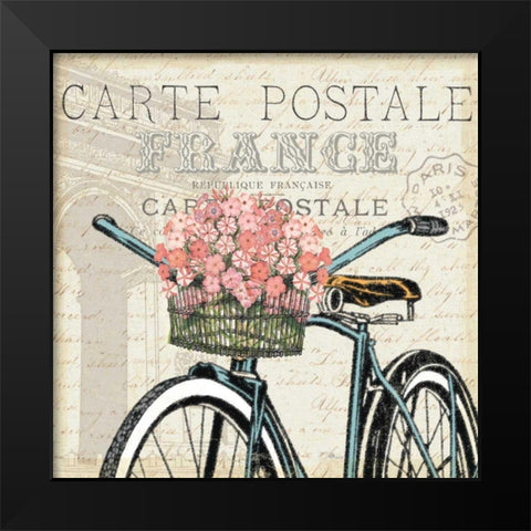 Paris Ride II Black Modern Wood Framed Art Print by Pela Studio