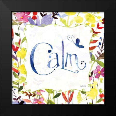 Calm Black Modern Wood Framed Art Print by Tavoletti, Anne