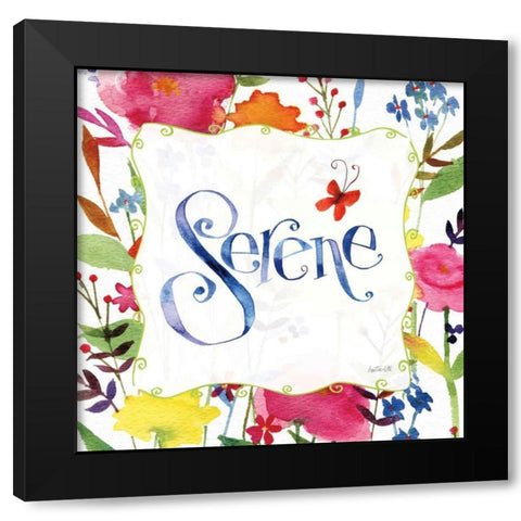 Serene Black Modern Wood Framed Art Print with Double Matting by Tavoletti, Anne