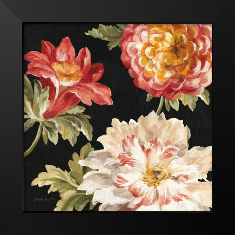 Mixed Floral IV Crop II Black Modern Wood Framed Art Print by Nai, Danhui