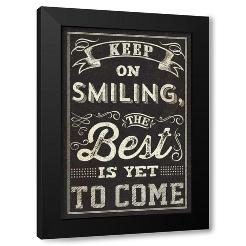 Chalk Quotes II Black Modern Wood Framed Art Print by Pela Studio