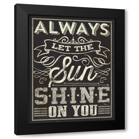 Chalk Quotes I Black Modern Wood Framed Art Print by Pela Studio