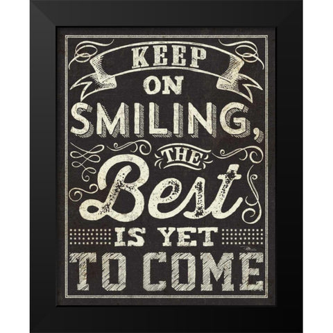 Chalk Quotes II Black Modern Wood Framed Art Print by Pela Studio