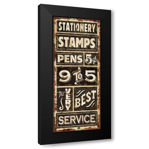 Nine to Five I Black Modern Wood Framed Art Print by Pela Studio