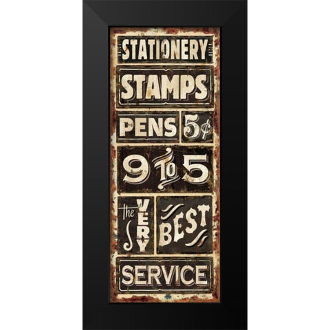 Nine to Five I Black Modern Wood Framed Art Print by Pela Studio