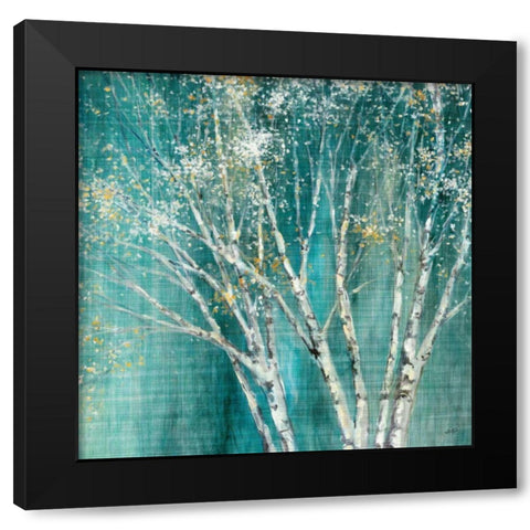 Blue Birch Black Modern Wood Framed Art Print with Double Matting by Purinton, Julia
