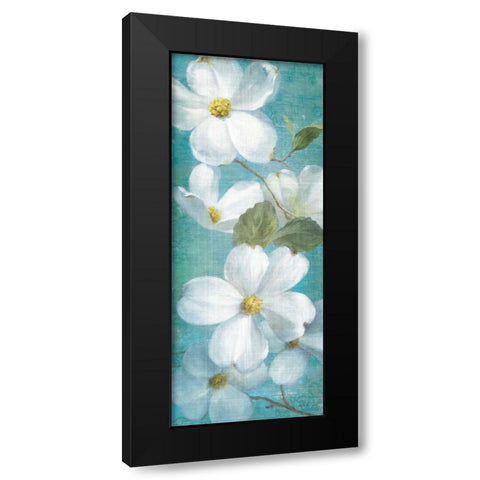 Indiness Blossom Panel Vinage I Black Modern Wood Framed Art Print with Double Matting by Nai, Danhui