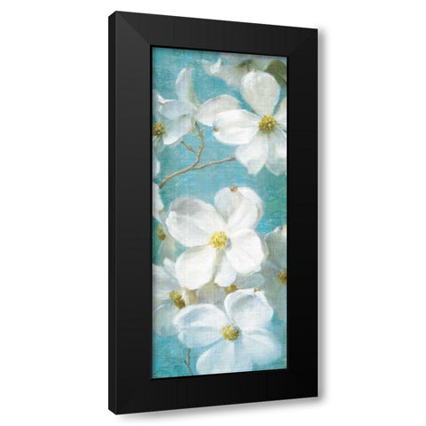 Indiness Blossom Panel Vintage II Black Modern Wood Framed Art Print with Double Matting by Nai, Danhui