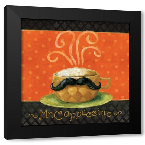Cafe Moustache IV Square Black Modern Wood Framed Art Print with Double Matting by Audit, Lisa