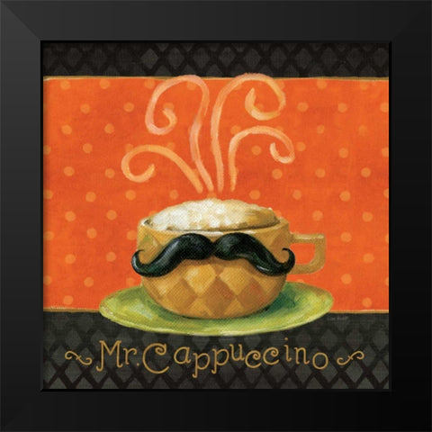 Cafe Moustache IV Square Black Modern Wood Framed Art Print by Audit, Lisa