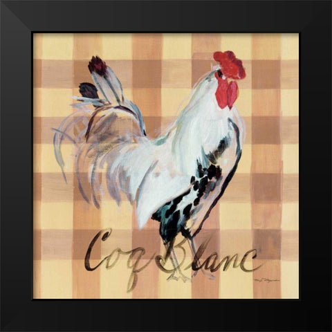 Coq Blanc Black Modern Wood Framed Art Print by Hageman, Marilyn